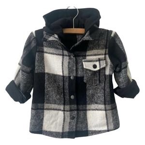Made by Molly Flannel Hooded Jacket Size 4
